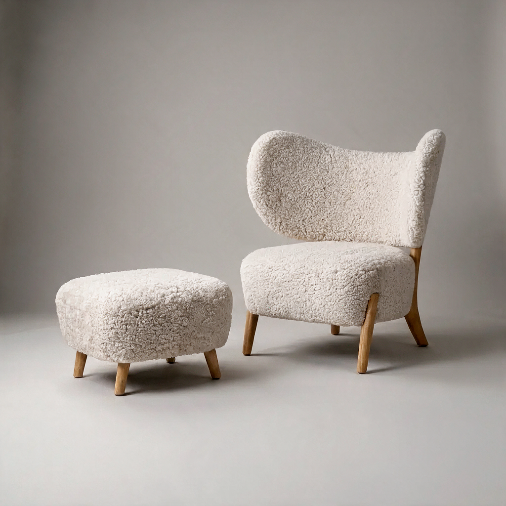 TMBO Lounge Chair with Pouf